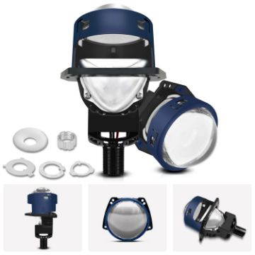 3 inch Car Bifocal LED Lens Headlight - Left-hand Drive - Blue - 1