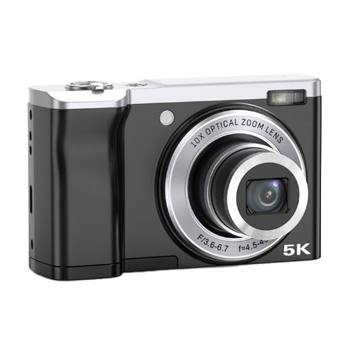 DC305X 5K/30FPS 2.8-Inch HD Camera, 5X Optical Zoom, Anti-Shake - Black EU Plug - 1