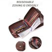 BULL CAPTAIN 232 RFID Anti-Theft Cowhide Men Zipper Wallet - 4