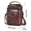 BULL CAPTAIN 0400 Large-Capacity Cowhide Crossbody Bag (Coffee) - 2