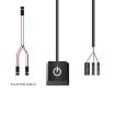 Orange Desktop Computer Extension Cable with Colorful Light - 2m Cable - 3