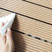 Outdoor Balcony Plastic Wood Waterproof Floor - Coffee - 7
