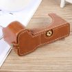 Sony ILCE-7CM2/Alpha 7C II Brown PU Leather Camera Half Case Base - 4