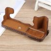 FUJIFILM X-T5 Glossy PU Leather Camera Half Case Base - Coffee - 3