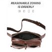 BULL CAPTAIN 082 Large-Capacity Cowhide Crossbody Bag (Brown) - 4