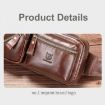 BULL CAPTAIN 082 Large-Capacity Cowhide Crossbody Bag (Brown) - 5
