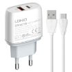 LDNIO Q229 Fast Charger with Type-C Cable - EU Plug (White) - 1