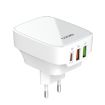 LDNIO Q334 32W Type-C + Dual USB Charger + 1m Data Cable EU Plug - 1