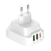 LDNIO Q334 32W Type-C + Dual USB Charger + 1m Data Cable EU Plug - 3