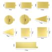 100pcs 130x40mm Rectangle Golden Paper Plates Dessert Board Base - 3
