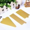 100pcs 100x52mm Rectangle Golden Paper Plates Dessert Board Base - 5