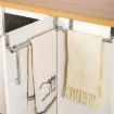 Stainless Steel Over Door Towel Rack Holder - 23.5cm White - 8