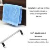 Stainless Steel Over Door Towel Rack Holder - 23.5cm Black - 6