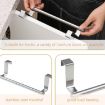 Stainless Steel Over Door Towel Rack Holder - 23.5cm Black - 7