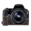 Canon EOS 200D II/200D Buffalo Texture PU Leather Camera Half Case Base - 1