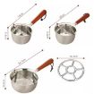 300ml 316 Stainless Steel Mini Hot Milk Oil Pot with Rack - 9