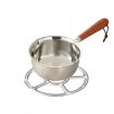200ml Stainless Steel Mini Hot Milk Oil Pot with Rack - Frying Pan - 1