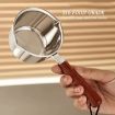 200ml Stainless Steel Mini Hot Milk Oil Pot with Rack - Frying Pan - 6