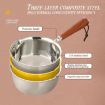 200ml Stainless Steel Mini Hot Milk Oil Pot Butter Warmer Skillet - 7