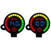 Morfayer Motorcycle Dual Display Alarm Power Meter - Voltmeter+Water Temperature Meter - 1