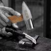 Handmade Medium Silversmith Hammer Tool - Short Handled Small Hammer - 2