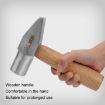 Handmade Medium Silversmith Hammer Tool - Short Handled Small Hammer - 4