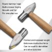 Handmade Medium Silversmith Hammer Tool - Short Handled Small Hammer - 7