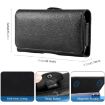 HAWEEL Genuine Leather Phone Belt Clip Pouch - Black - 3