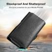 HAWEEL Genuine Leather Phone Belt Clip Pouch - Black - 6
