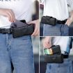 NUOKU Dual Phone Belt Clip Carrying Pouch Leather Case - Black - 2