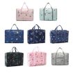 Waterproof Foldable Hand Luggage Bag - Navy Blue Flamingo - 2