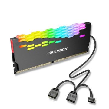 COOLMOON RA-2 Heatsink Cooler ARGB Colorful Flashing Memory Bank Cooling Radiator - 1