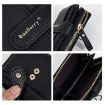Baellerry N1915 Lychee Pattern Women Short Wallet (Black) - 5