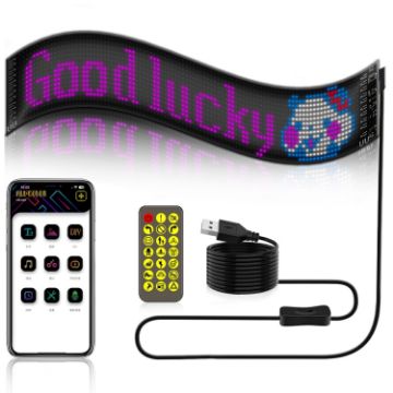 Car Flexible Display Advertising Screen 12x59.5cm16 x 96 LEDs - Bluetooth Smart - 1
