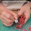 MYTEC 6 In 1 Carpenter Seal Carving Tools - Plastic Handle Carving Knife - 9