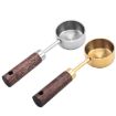 15ml Wooden Handle Stainless Steel Measuring Spoon - Gold - 2