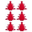 6pcs Christmas Tree Knife and Fork Sleeve Tableware Bag (Red) - 1