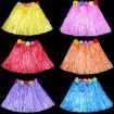 30cm Halloween Hula Show Costume Grass Skirt Red - 3