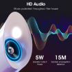 G69 Abyss Light RGB Desktop Bluetooth Speaker - White - 6