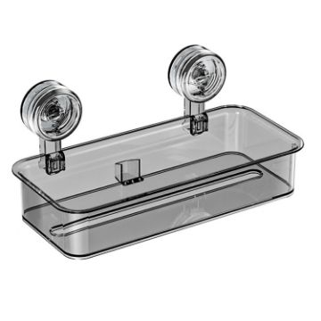 Wall Mounted Suction Cup Tissue Box, Large Transparent Gray - 1
