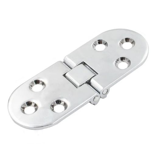 Thickened Zinc Alloy Half Round Table Flip Hinge - Silver - 1