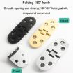 Thickened Zinc Alloy Half Round Table Flip Hinge - Silver - 4