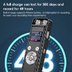 ZD43B Dual Mic Voice Recorder, 32GB Memory (Black) - 7