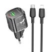 BOROFONE BN17 PD20W USB Type-C Charger with 1m Type-C to 8 Pin Cable Set - 1