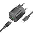 BOROFONE BN17 PD20W USB Type-C Charger with 1m Type-C to 8 Pin Cable Set - 2