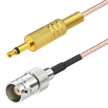 BNC Female to 3.5mm Male Adapter Cable - 15cm RG316 Audio Cable - 1