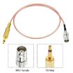 BNC Female to 3.5mm Male Adapter Cable - 15cm RG316 Audio Cable - 2