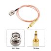 20cm BNC Male to 3.5mm Male Stereo Adapter Cable - 2