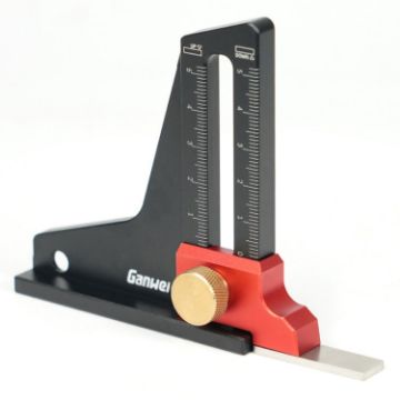 Ganwei Woodworking Height Gauge 0-50mm Aluminum Alloy Tablesaw Depth Tool - 1