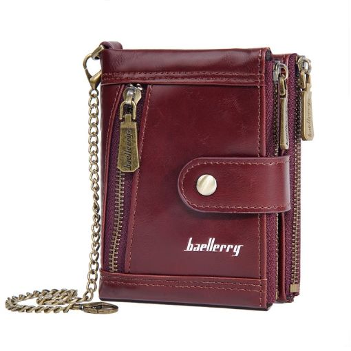Baellerry D3261 Retro Short Wallet Coin Purse - Coffee - 1